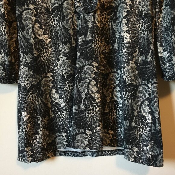 Dark Victorian Gothic Mockneck Frilly Button Down Blouse - Picture 4 of 16